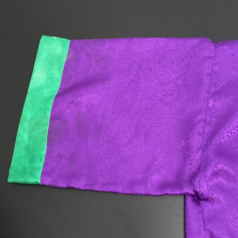 Victoria Secret Vintage Gold Label Purple and Green Robe - Picture 10 of 12